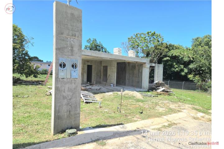 House under construction near the beach